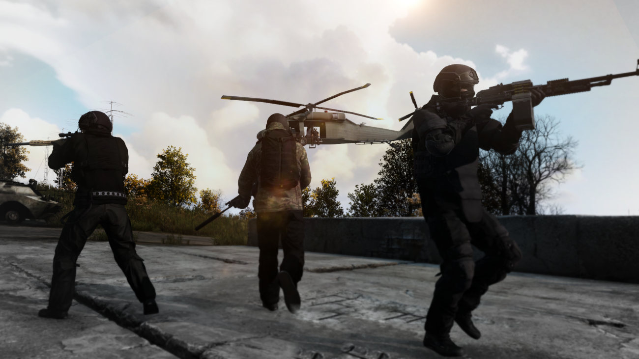 Helicopter extraction with the squad