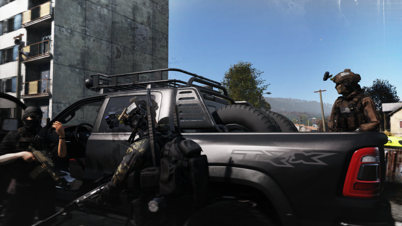Armed convoy on the move